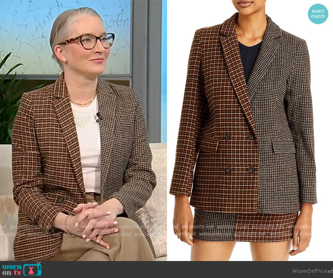 Rails Cody Pattern Block Blazer worn by Clea Shearer on Tamron Hall Show