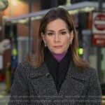 Rebecca’s grey double breasted wool coat on Good Morning America