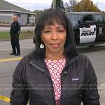 Rehema Ellis’s black quilted jacket on NBC News Daily