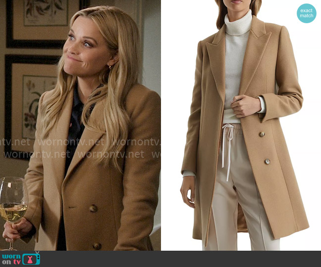 Reiss Harlow Coat worn by Bradley Jackson (Reese Witherspoon) on The Morning Show