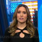 Rhiannon’s black cutout top on Good Morning America