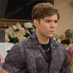 RJ’s black bandana print shirt on The Bold and the Beautiful