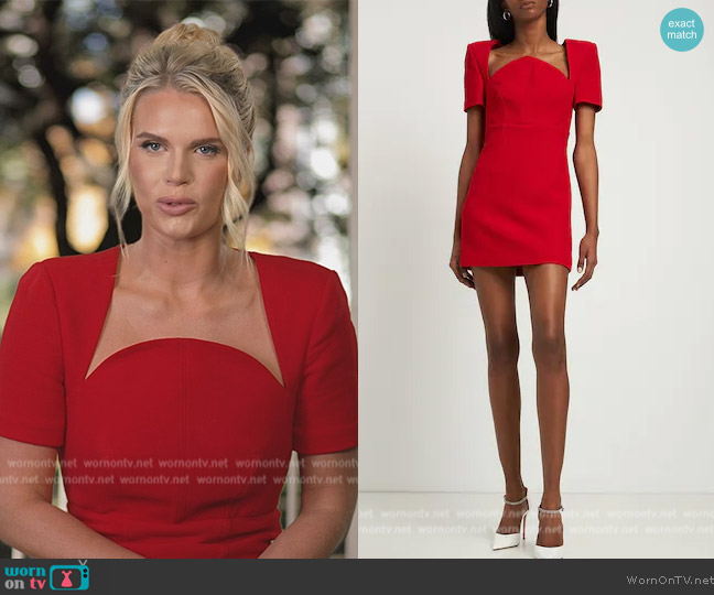 Roland Mouret Moon wool crepe mini dress worn by Madison LeCroy on Southern Charm