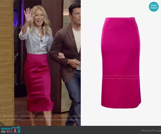 Roland Mouret Salway Skirt worn by Kelly Ripa on Live with Kelly and Mark