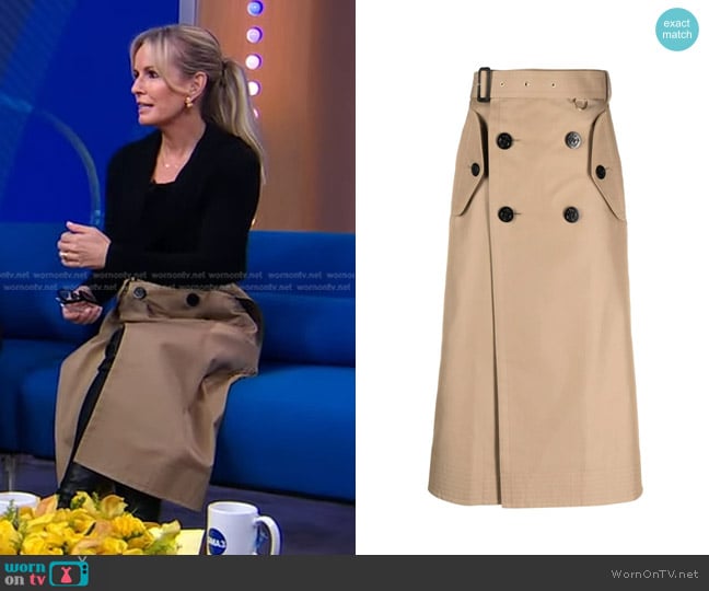 Sacai Pleat-Detailing Belted-Waist Skirt worn by Dr. Jennifer Ashton on Good Morning America