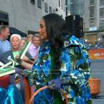 Safiya Sinclair’s blue floral coat on Today