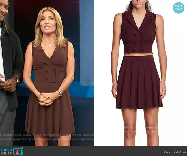 Sandro Solune Knit Vest worn by Kit Hoover on Access Hollywood