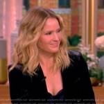 Sara’s navy velvet blazer on The View