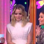 Sara’s white cable knit vest on The View