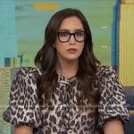 Savannah’s leopard puff sleeve top on NBC News Daily