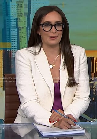 Savannah's white tweed blazer on NBC News Daily