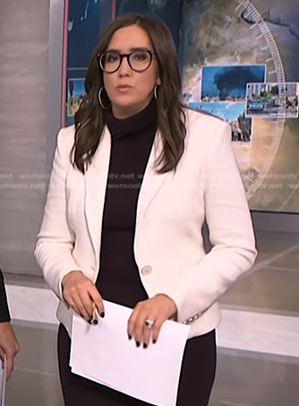 Savannah’s white tweed blazer on NBC News Daily