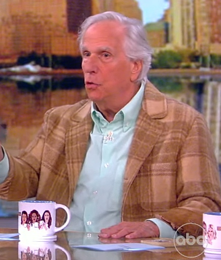 Henry Winkler's brown plaid jacket on The View