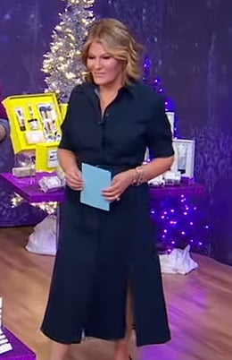 Tory’s belted denim shirtdress on Good Morning America