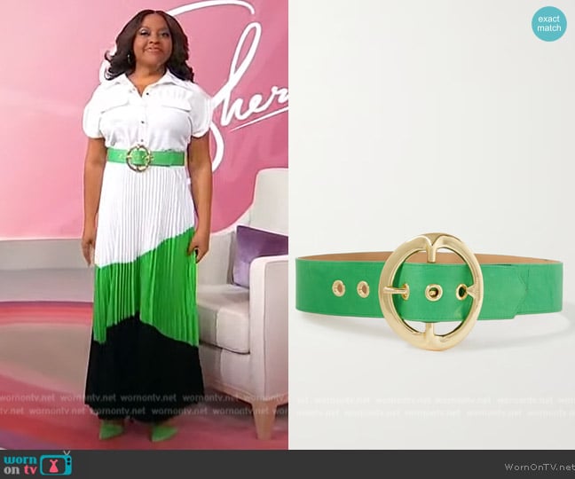 Sergio Hudson Leather waist belt worn by Sherri Shepherd on Sherri