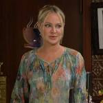 Sharon’s metallic mutli color blouse on The Young and the Restless