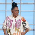 Sheila E’s white printed hoodie on The Talk