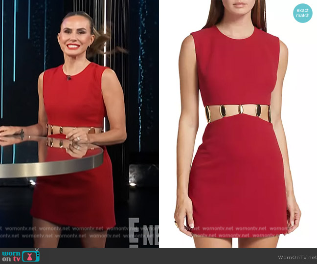 Simkhai Dory Cut-Out Mini Dress worn by Keltie Knight on E! News