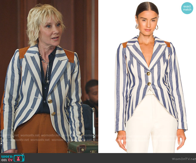 WornOnTV: Heather's striped shirt and blazer on The Real