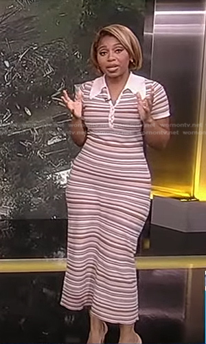 Somara Theodore's striped polo dress on Good Morning America