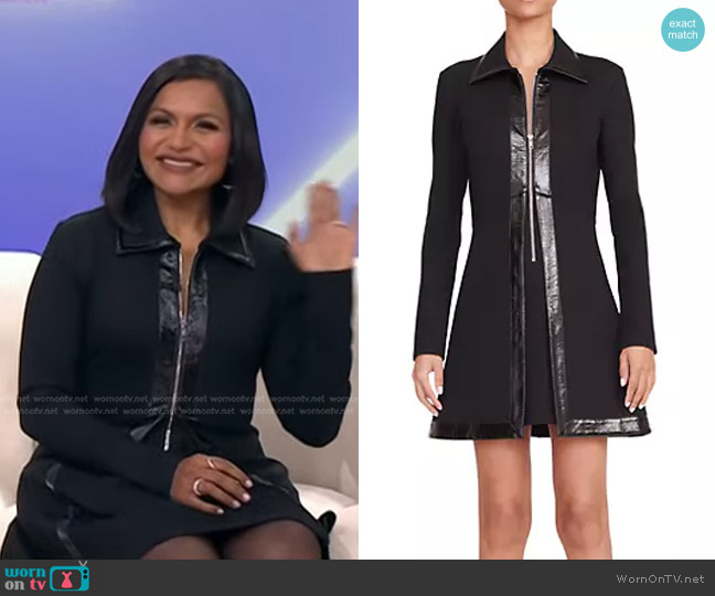 Staud Assemblage Zip-Up Shirtdress worn by Mindy Kaling on Today