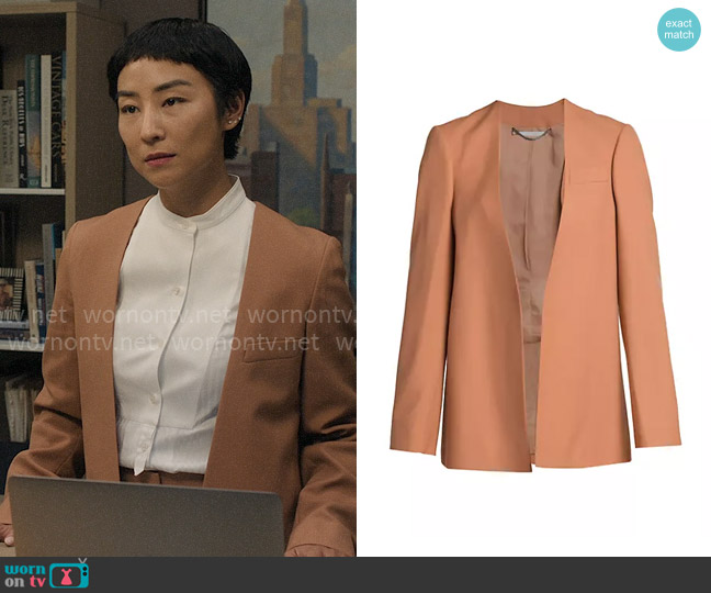 WornOnTV: Stella's long green quilted coat on The Morning Show, Greta Lee