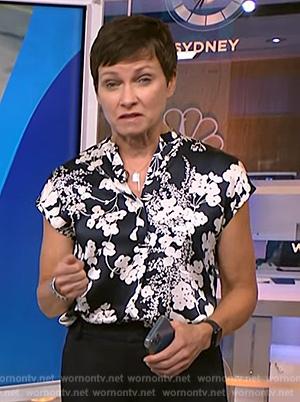 Stephanie Gosk’s floral print top on NBC News Daily