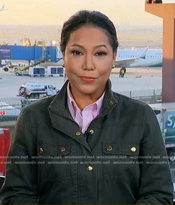 Stephanie's green utility jacket on Good Morning America