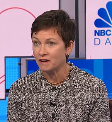 Stephanie’s grey tweed jacket on NBC News Daily