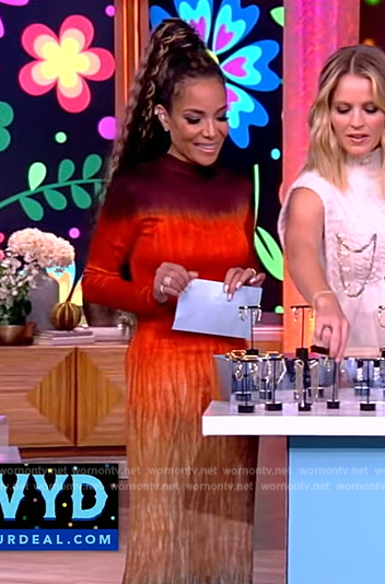 Sunny’s red ombre maxi dress on The View