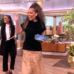 Sunny’s leather weave skirt on The View