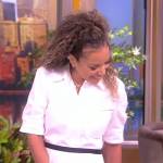 Sunny’s white belted shirtdress on The View