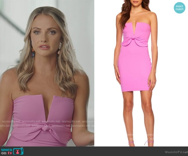 Susana Monaco Strapless Body-Con Minidress worn by Taylor Ann Green on Southern Charm