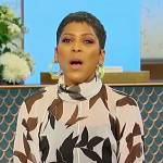 Tamron’s butterfly print blouse on Tamron Hall Show