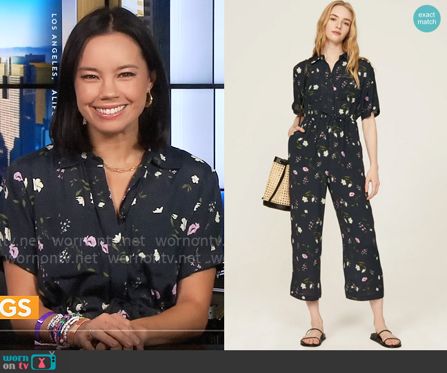 Thakoon Collective Collared Jumpsuit worn by Jo Ling Kent on CBS Mornings