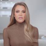 Khloe’s turtleneck embellished confessional top on The Kardashians