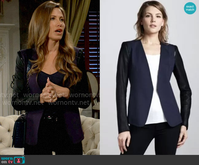 Theory Yaisa Jacket worn by Heather Stevens (Vail Bloom) on The Young and the Restless