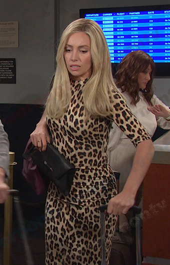 Theresa’s leopard print dress on Days of our Lives