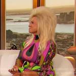 Theresa Caputo’s abstract print dress on The Drew Barrymore Show