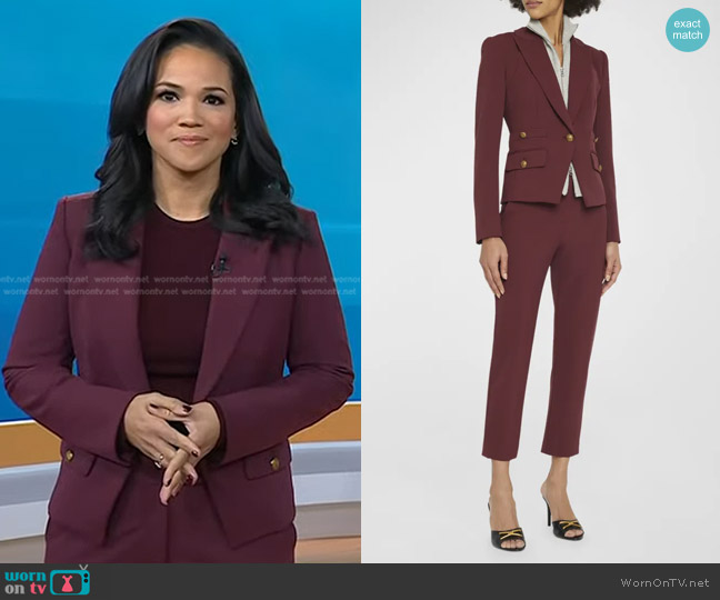 Veronica Beard Roya Tailored Dickey Jacket and Pants  worn by Laura Jarrett on Today