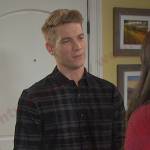 Tripp’s black plaid shirt on Days of our Lives