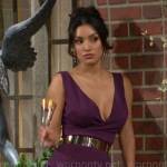 Audra’s purple gown on The Young and the Restless