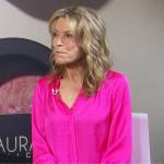 Vanna White’s pink v-neck blouse on E! News