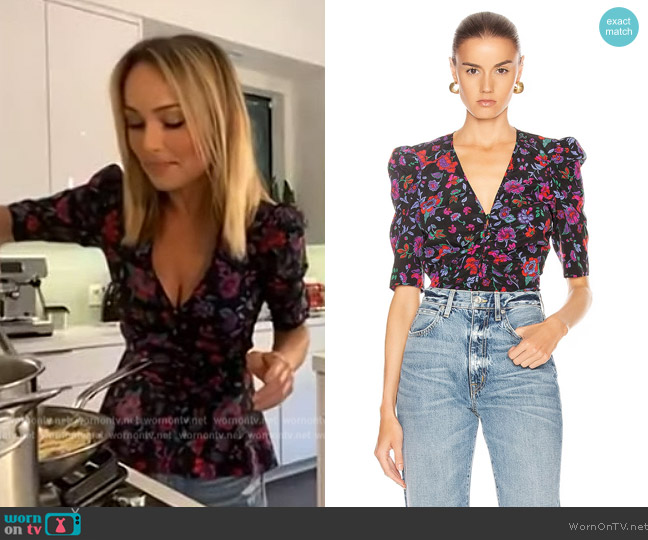 Veronica Beard Hayden Top worn by Giada De Laurentils on The Drew Barrymore Show