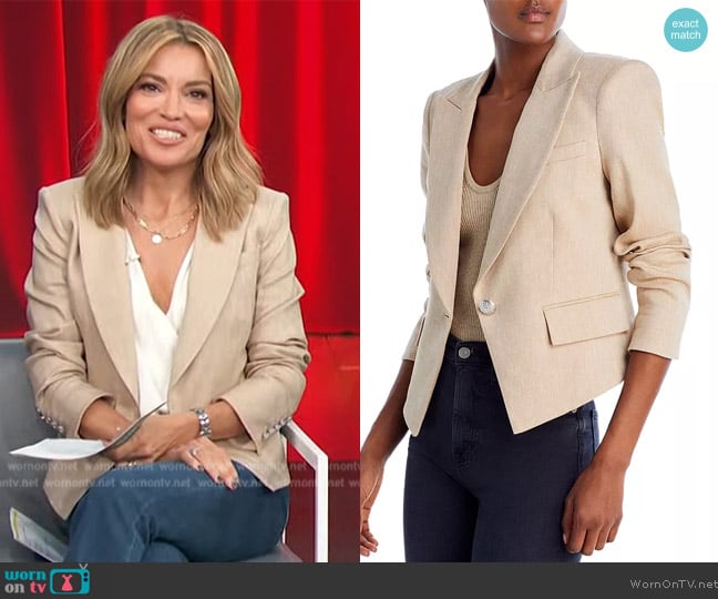 Veronica Beard Hosanna Dickey Jacket worn by Kit Hoover on Access Hollywood