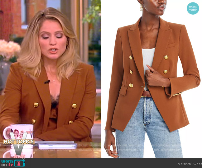 WornOnTV: Sara’s brown blazer and lace trim dress on The View | Sara ...