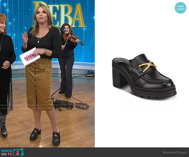 Veronica Beard Wynter Lug Sole Mule worn by Jenna Bush Hager on Today