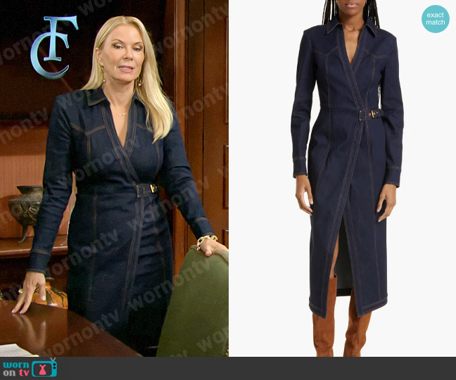 Veronica Beard Arlington Dress worn by Brooke Logan (Katherine Kelly Lang) on The Bold and the Beautiful