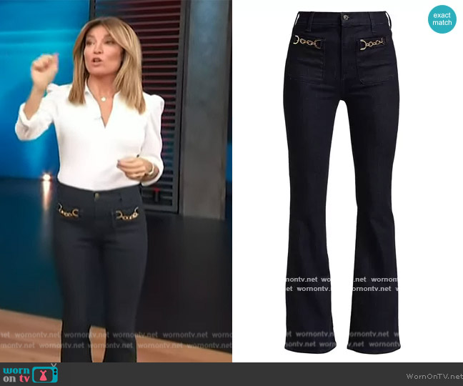 WornOnTV: Kit’s chain detail jeans on Access Hollywood | Kit Hoover ...
