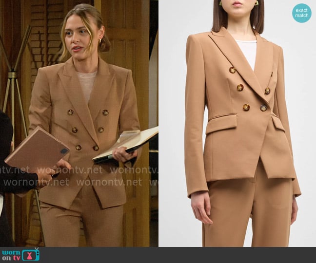 Veronica Beard Miller Jacket in Acorn worn by Claire Grace (Hayley Erin) on The Young and the Restless